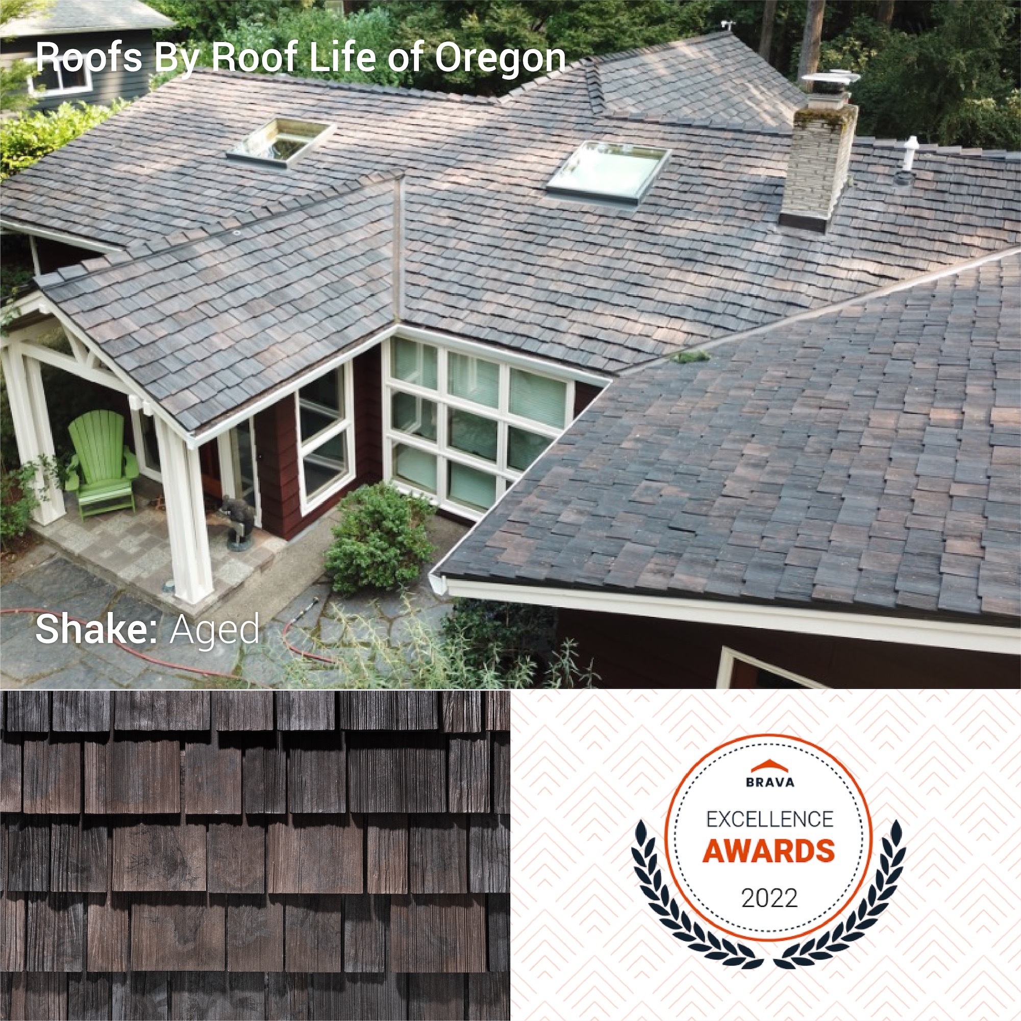 Roof Life of Oregon: Shake: Aged